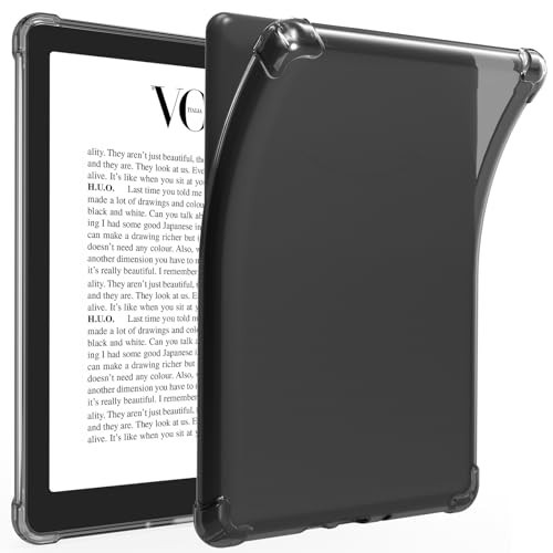 Clear Case for 6.8" Kindle Paperwhite (11th Generation-2021) and Kindle Paperwhite Signature Edition, Ultra Clear Soft Flexible Transparent TPU Back Cover Shell for Kindle Paperwhite 2021 (Black) | Amazon (US)