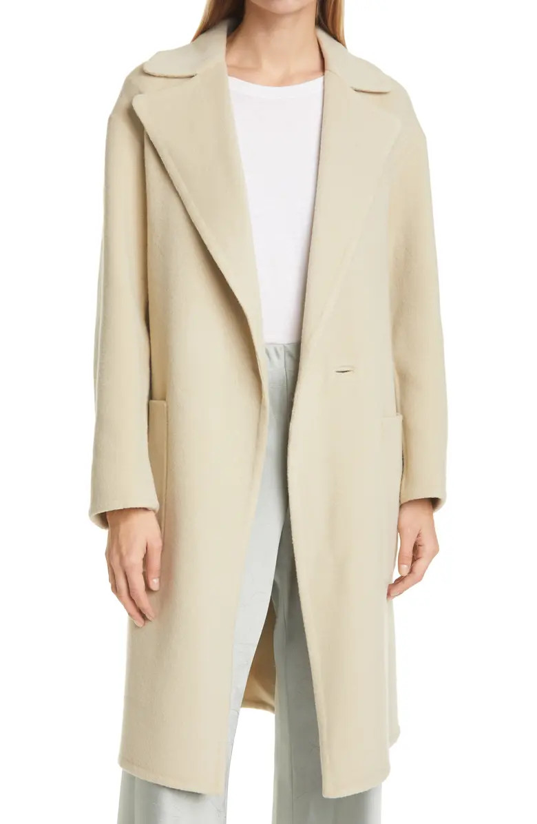 Patch Pocket Belted Wool Blend Coat | Nordstrom | Nordstrom