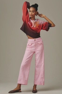 The Colette Flap Pocket Crop Wide-Leg Pants by Maeve | Anthropologie (US)