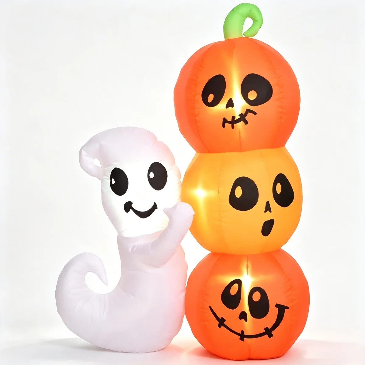 5 ft inflatable Halloween decorative Ghost pumpkin with led lights waterproof | Wayfair North America