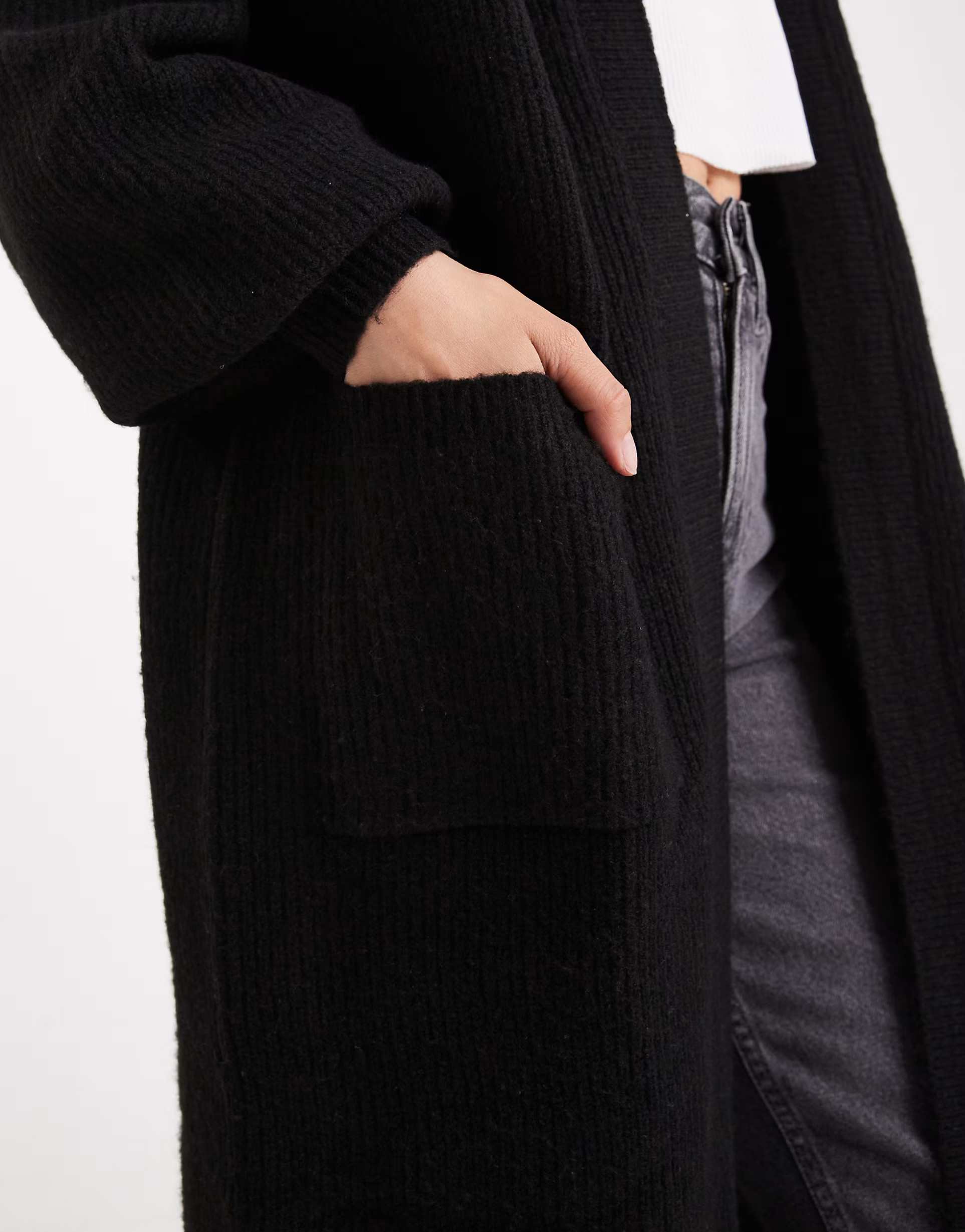 Miss Selfridge maxi cardigan in black | ASOS (Global)