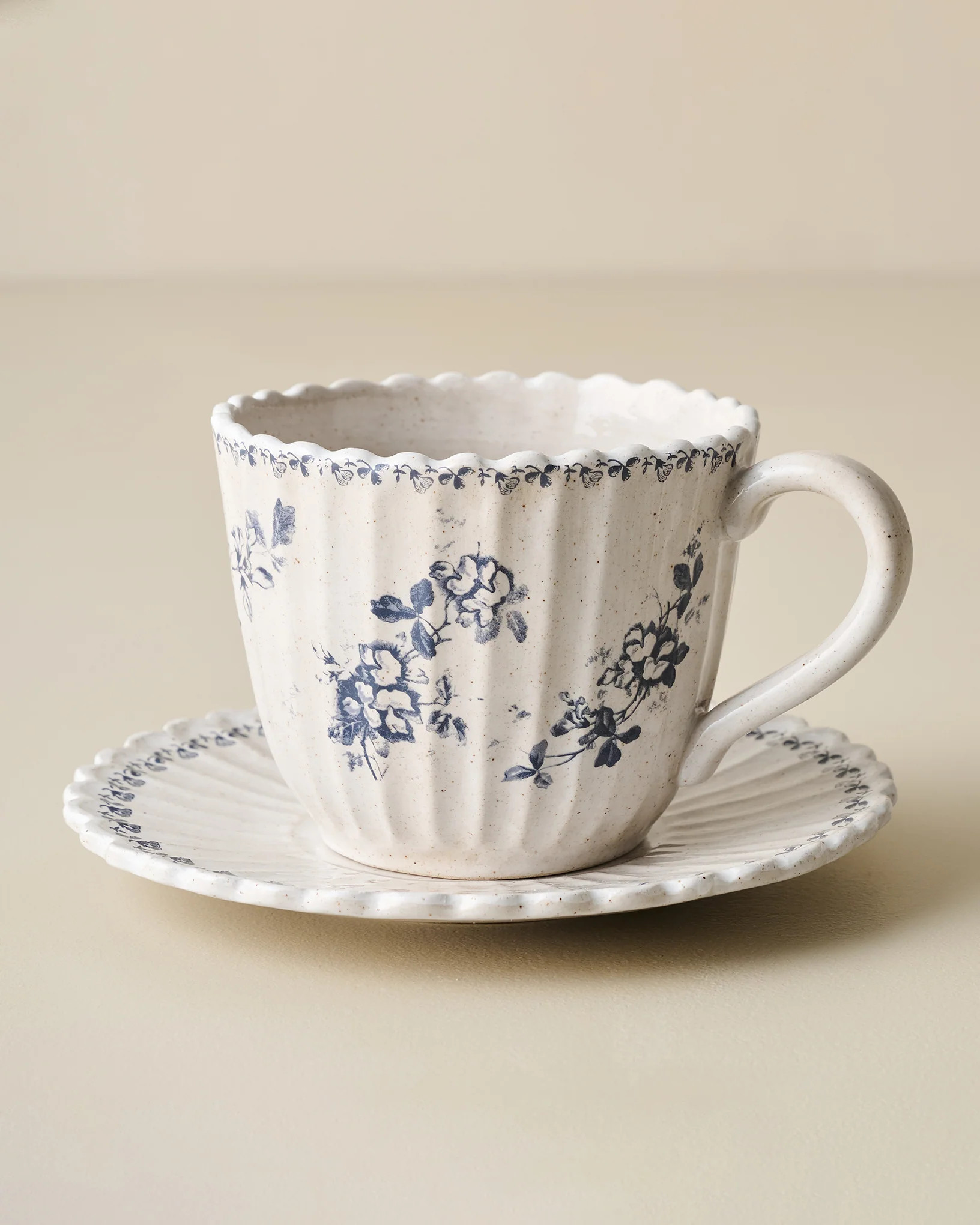 Heirloom Garden Floral Tea Cup and Saucer Set | Magnolia