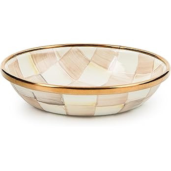 MACKENZIE-CHILDS Enamel Dipping Bowl, Small Serving Bowl for Entertaining, Brown-and-White Mocha ... | Amazon (US)