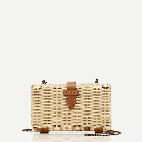 Rectangle rattan clutch | J. Crew US