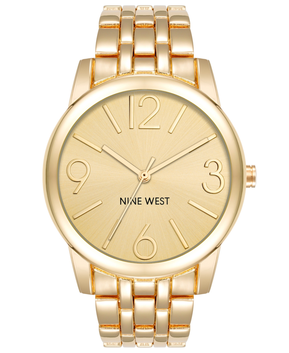 Nine West Women's Quartz Gold-Tone Alloy Link Bracelet Watch, 39mm - Gold-Tone | Macy's