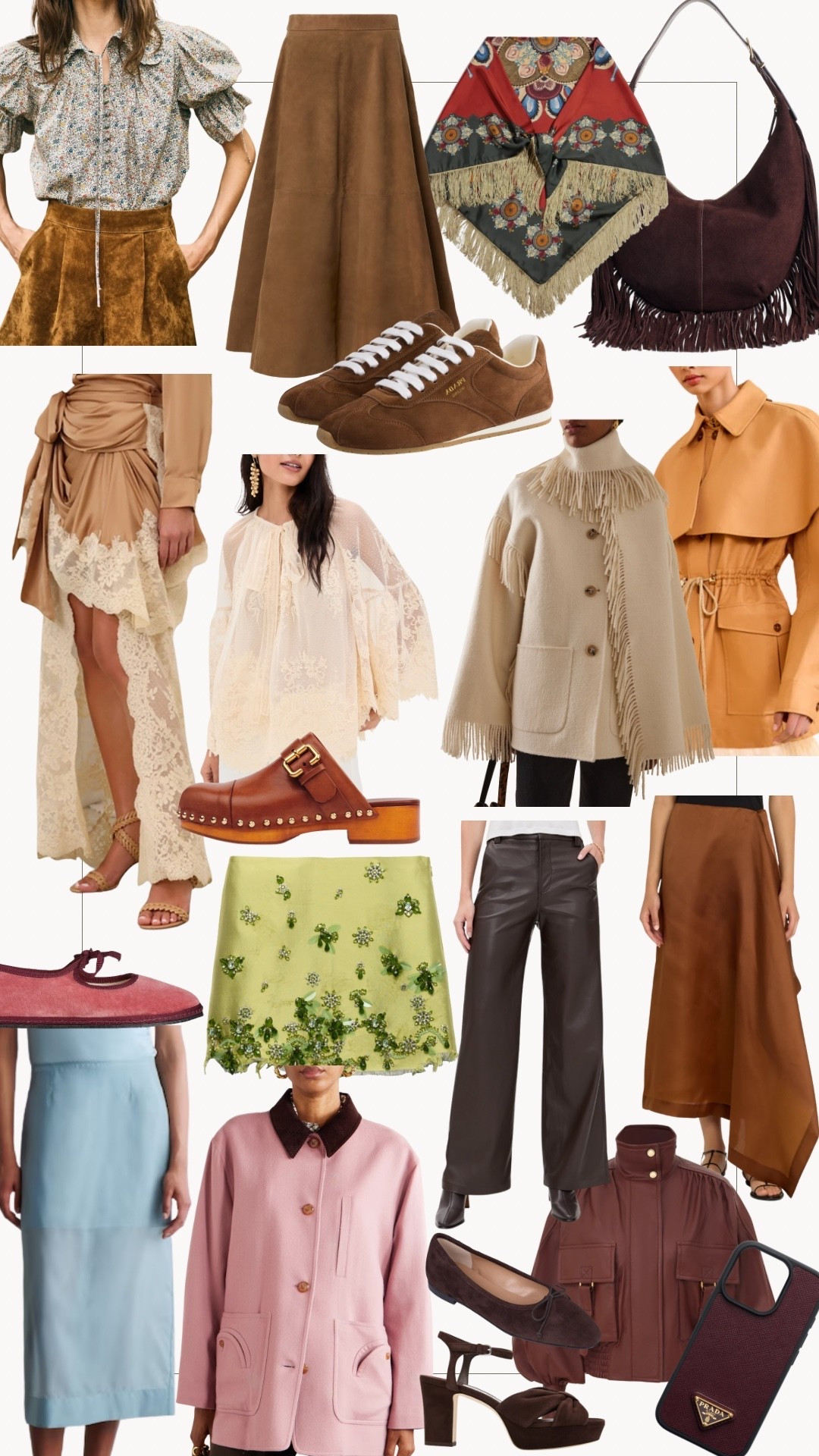 Fall Trends 2025 🍂🍁
– Luxe fabrics (suede, leather) with softer ones (silk, lace)
– Midi skirts
– Fringe
– Low profile sneakers
– Chloe-inspired bohemian (incl. clogs!)
– Statement outerwear
– Unusual fall colors (ice blue, blush, green)
– & always…brown and burgundy

#falltrends #fall2025 #fallfashion #falloutfitinspo #falloutfits #fallstyle #autumn #LTKautumn #falltrends2025 #fall2025trends

#LTKStyleTip #LTKSeasonal #LTKShoeCrush