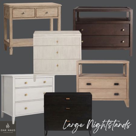 Large Nightstands 

Drawer nightstands, light wood nightstands, 3 drawer dressers, white nightstand, black nightstands, modern nightstands, nightstands with drawers, 

#LTKfamily #LTKFind #LTKhome