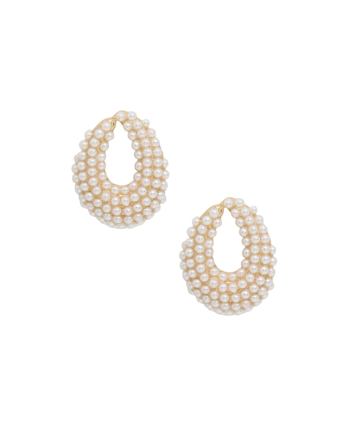 Ettika Cluster Stud Imitation Pearl Earrings - Gold | Macy's