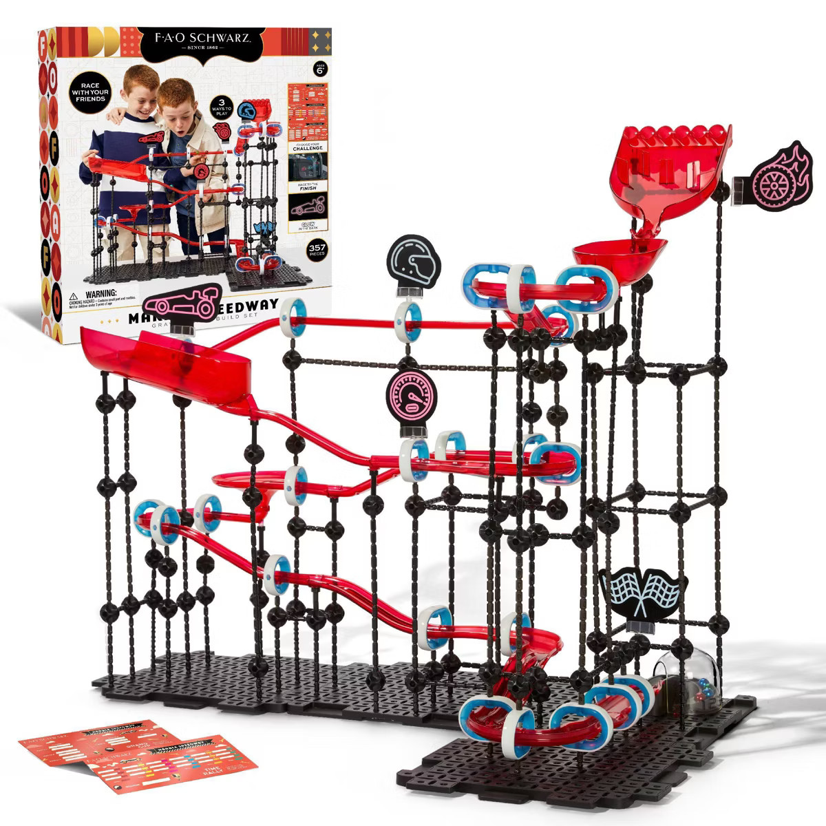 FAO Schwarz Marble Speedway Gravity Race Build Set | Target