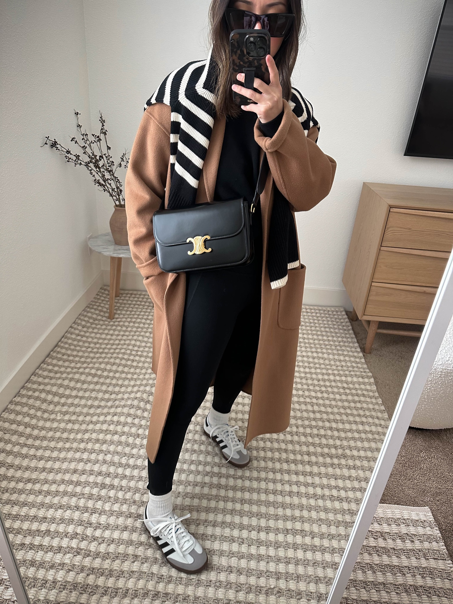 CrystalinMarie athleisure. 

Coat - Anine Bing xxs
Sweatshirt - Sweaty Betty xs
Leggings - Zella xs
Sneakers - Samba 4.5 men’s 
Sweater - Rails xs 
Bag - Celine Triomphe medium 

Petite Style, Neutral outfit, capsule wardrobe, minimal style, street style outfits, Affordable fashion, Spring fashion, Spring outfit



#LTKshoecrush #LTKstyletip