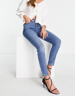 Madewell high rise skinny jeans in mid wash | ASOS (Global)