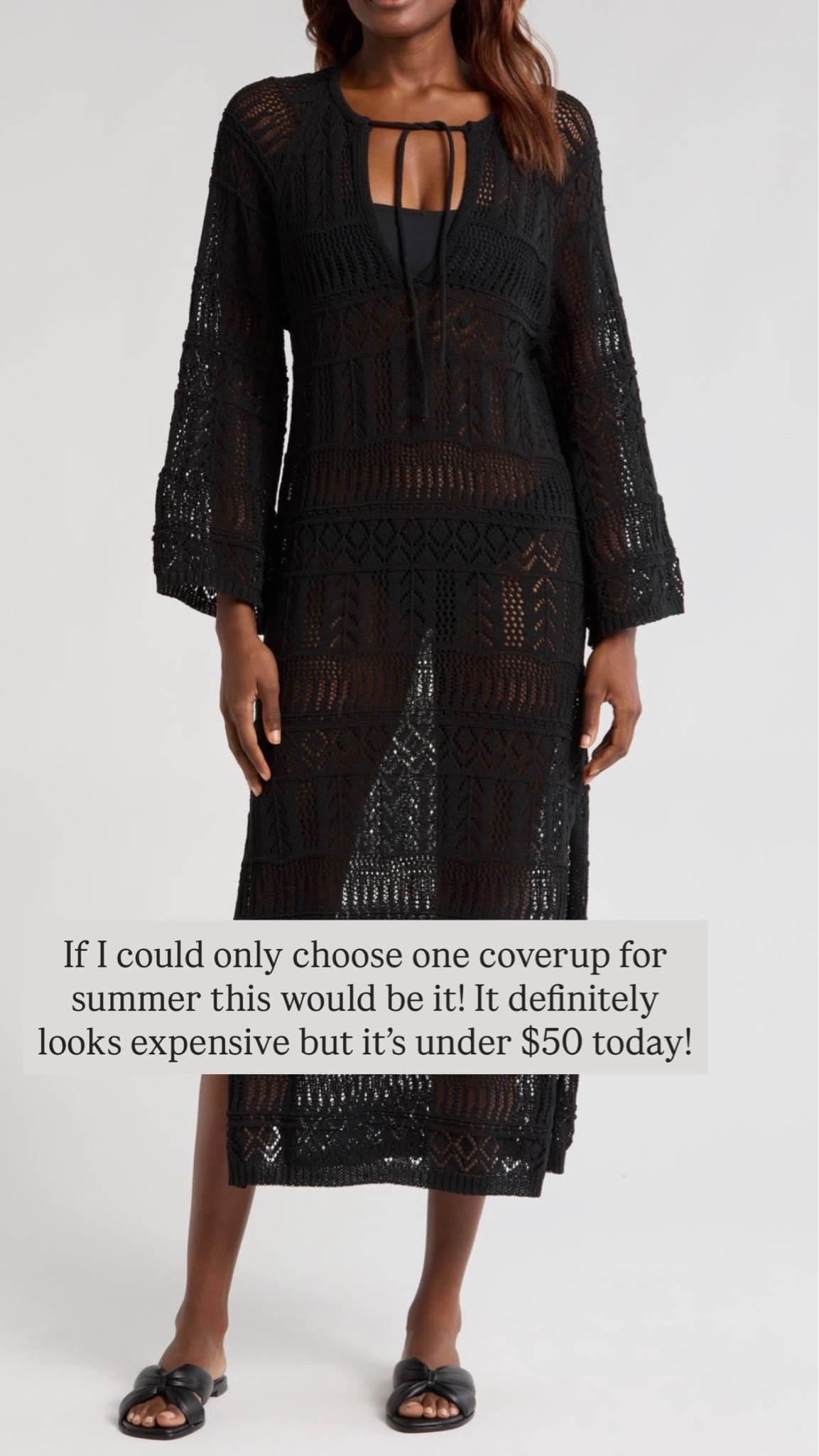If I could only choose one coverup for summer this would be it! It definitely looks expensive but it's under $50 today!

#LTKgrwm #LTKSeasonal #LTKTravel