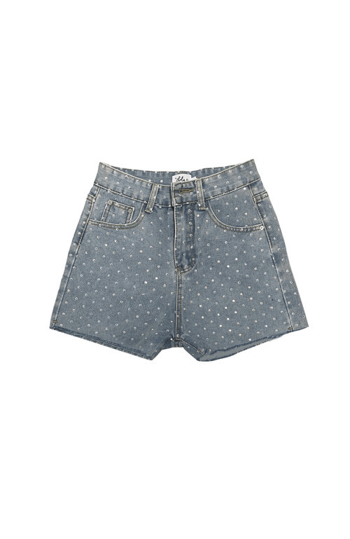 Lola + The Boys Sparkle Denim Shorts in Blue at Nordstrom, Size 10 | Nordstrom