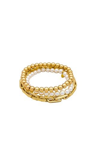 SHASHI Alexandria Pearl Bracelet in Gold & Pearl from Revolve.com | Revolve Clothing (Global)