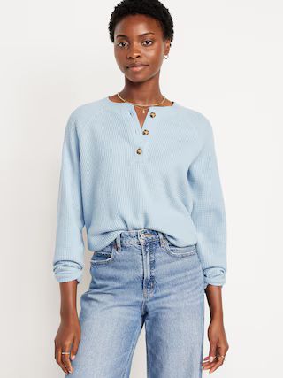 Cozy Thermal-Knit Henley | Old Navy (US)