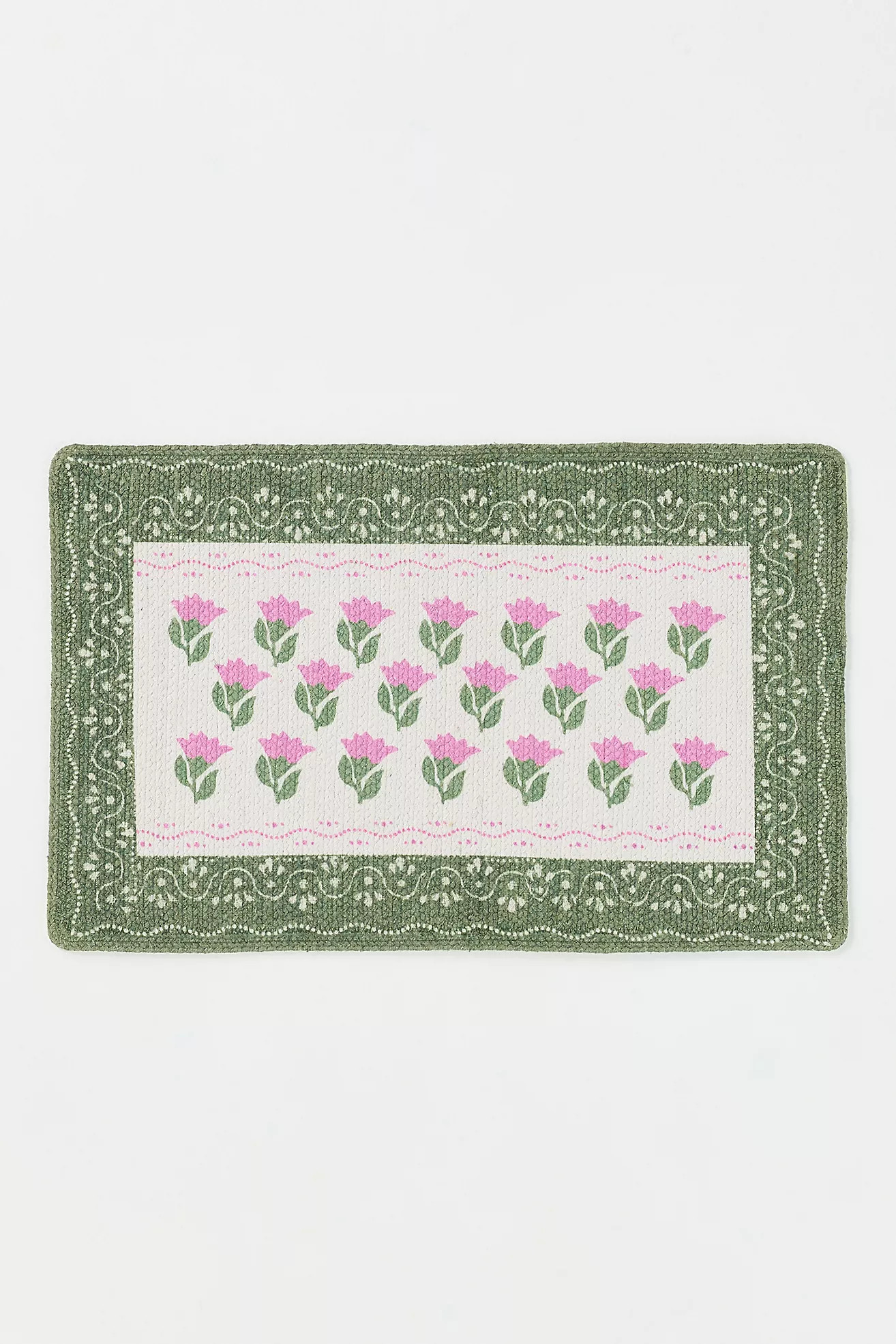Ivy Cotton Printed Floral Bathmat | Anthropologie (US)