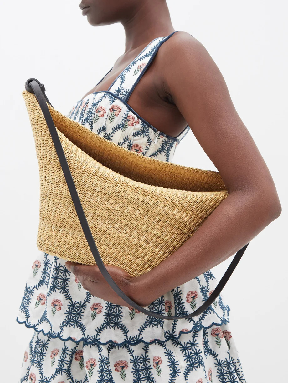 No. 35 leather-trim basket bag | Inès Bressand | Matches (US)