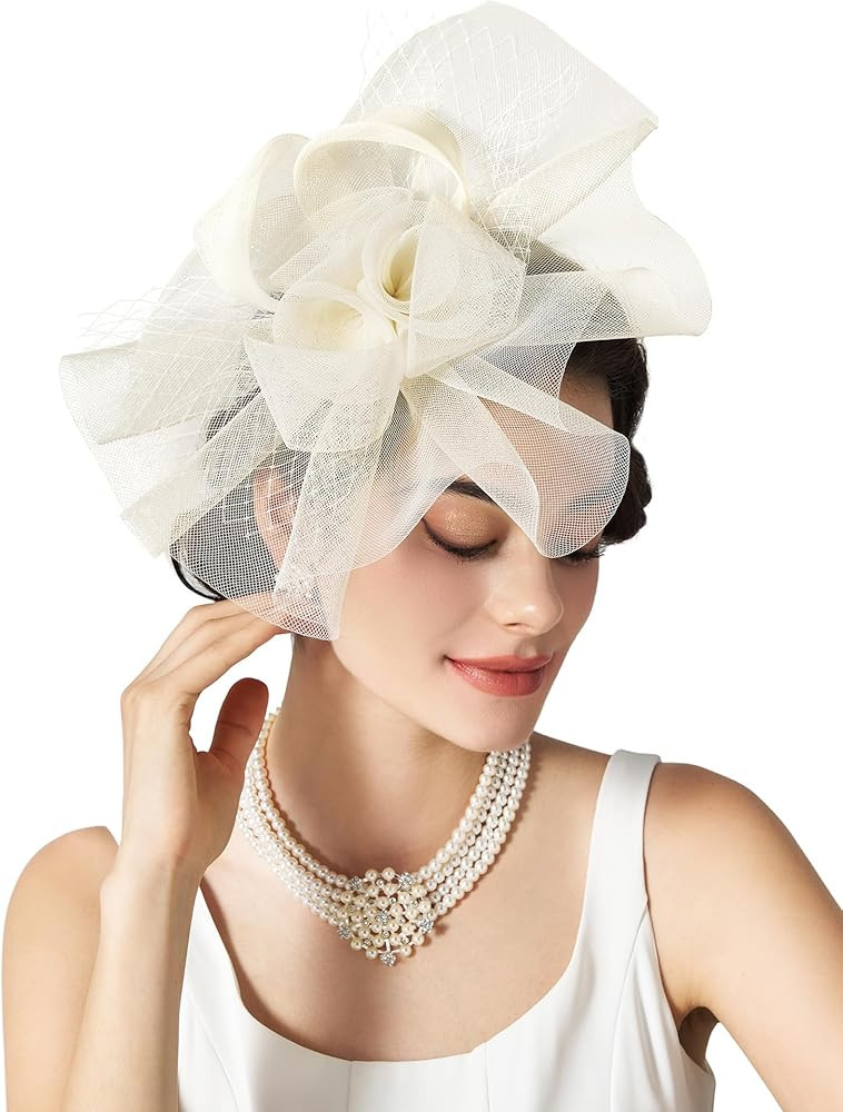 SWEETV Flower Fascinators Tea Party Hats for Women, Formal Headwear for Kentucky Derby, Cocktail,... | Amazon (US)