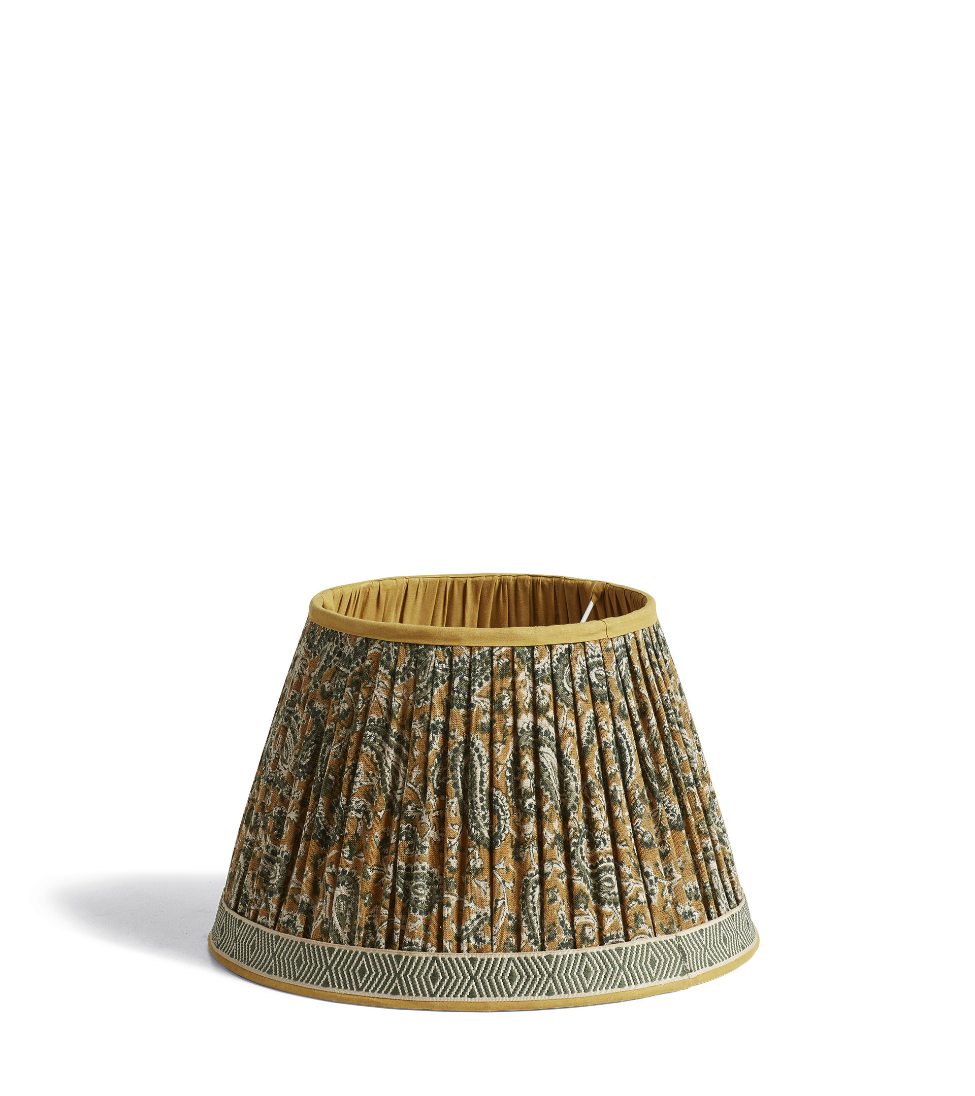 OKA X Cabana  Ambi Lampshade 14in - Ochre/Dune Green | OKA US