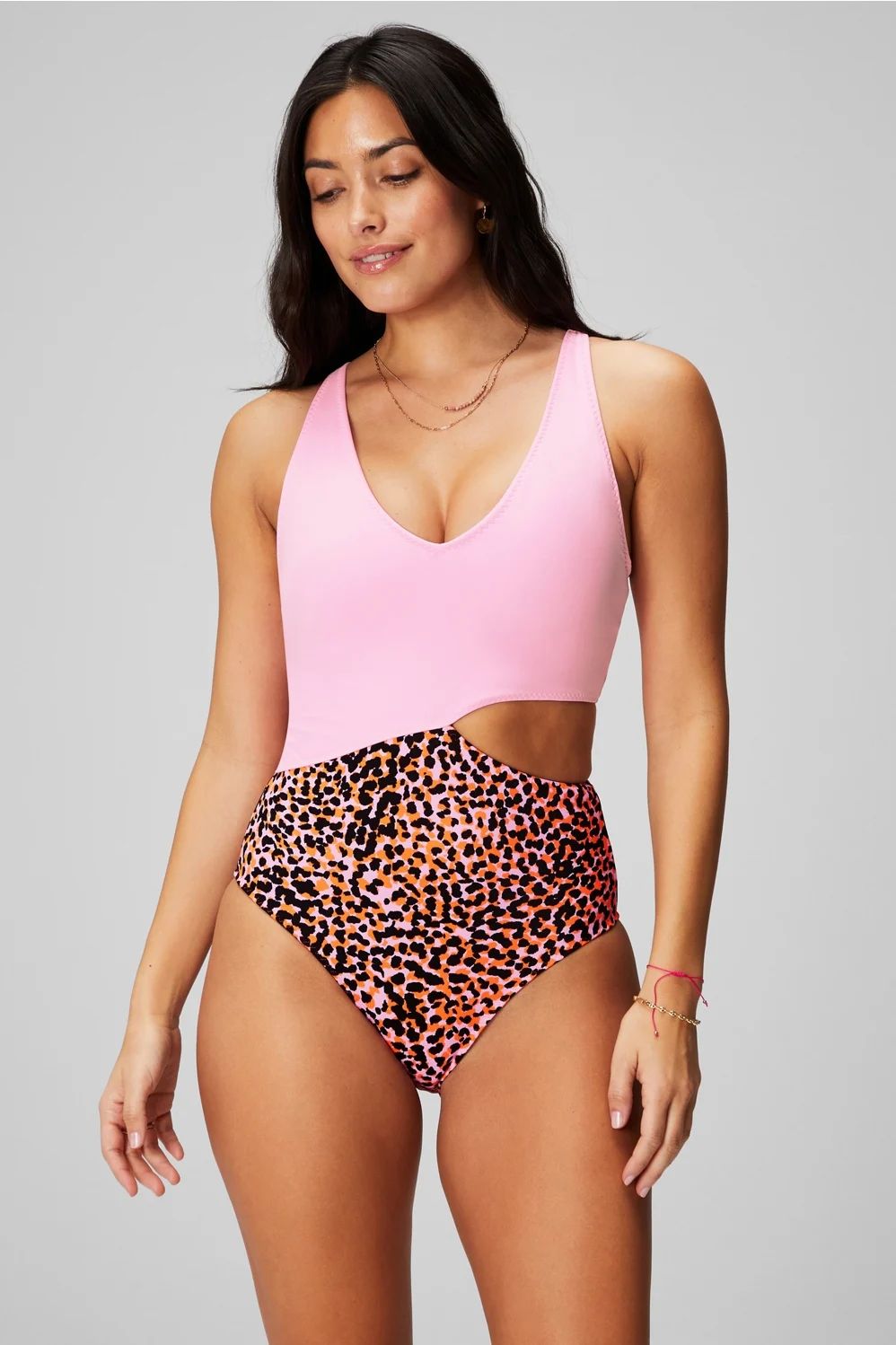 Asymmetrical Cutout Shaping One-Piece Swimsuit | Fabletics - North America