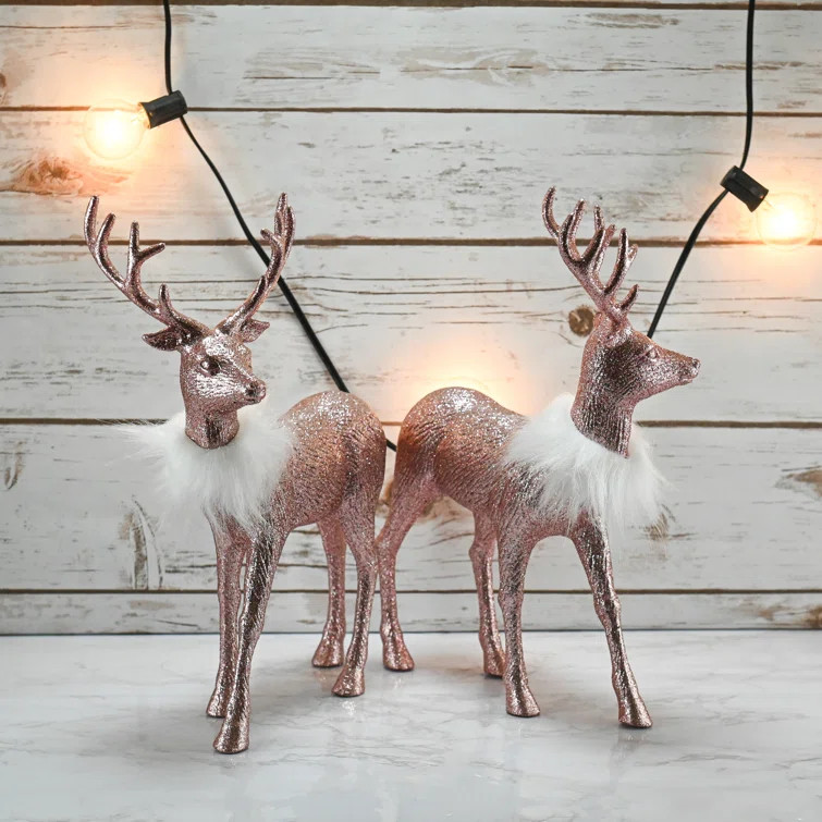 Deer Figurine Statues Christmas Reindeer | Wayfair North America