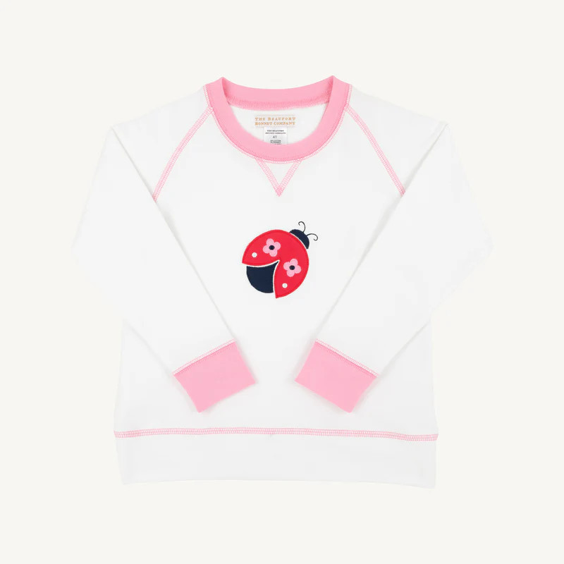 Color
      
      Worth Avenue White with Ladybug Applique | The Beaufort Bonnet Company