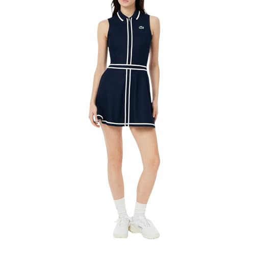 Lacoste Women's Sport Ultra Dry Heritage Trim Golf Dress, Navy Blue/White/Navy Blue, 4 | Amazon (US)