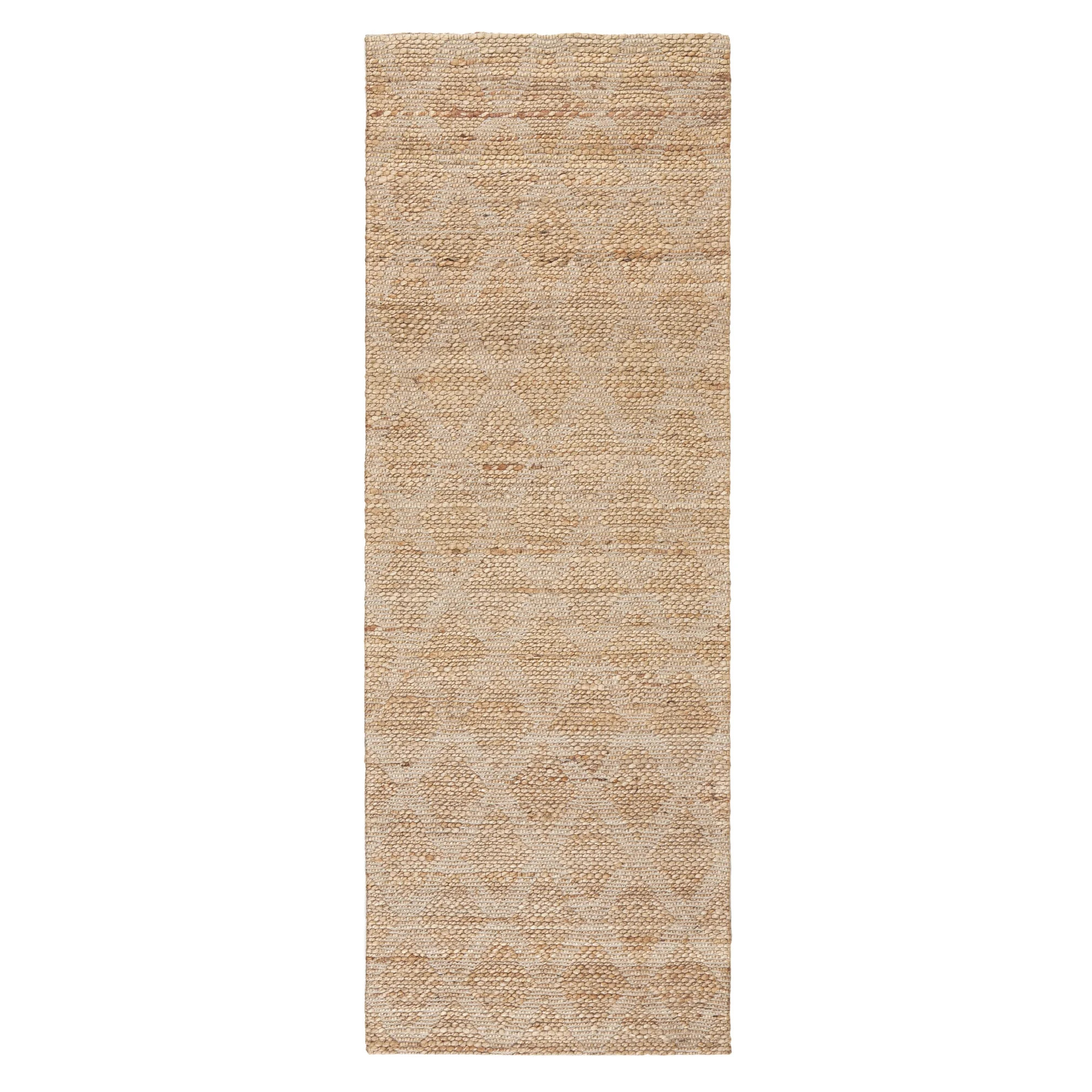 TOWN & COUNTRY TERRA Sol Interwoven Diamond Hand-Knotted Flatwoven 100% Natural Jute Runner Area ... | Walmart (US)