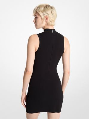 Stretch Viscose Mock Neck Dress | Michael Kors CA
