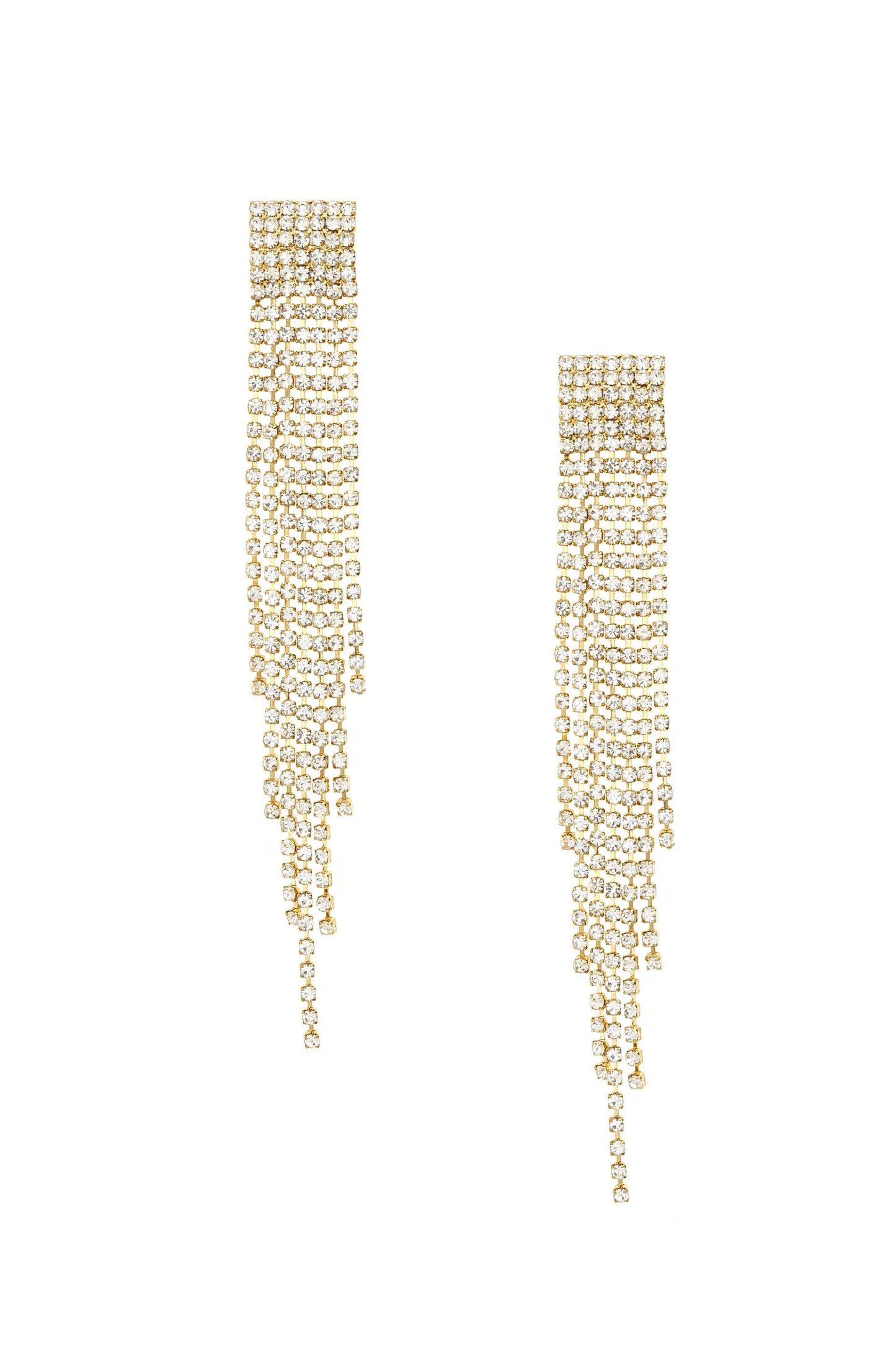 Crystal Fringe 18k Gold Plated Dangles | Ettika