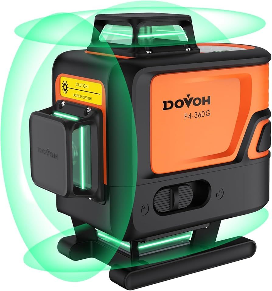 DOVOH 4D Laser Level 360 Self Leveling : High Accuracy Green Beam Rechargeable 4x360 Floor Laser ... | Amazon (US)