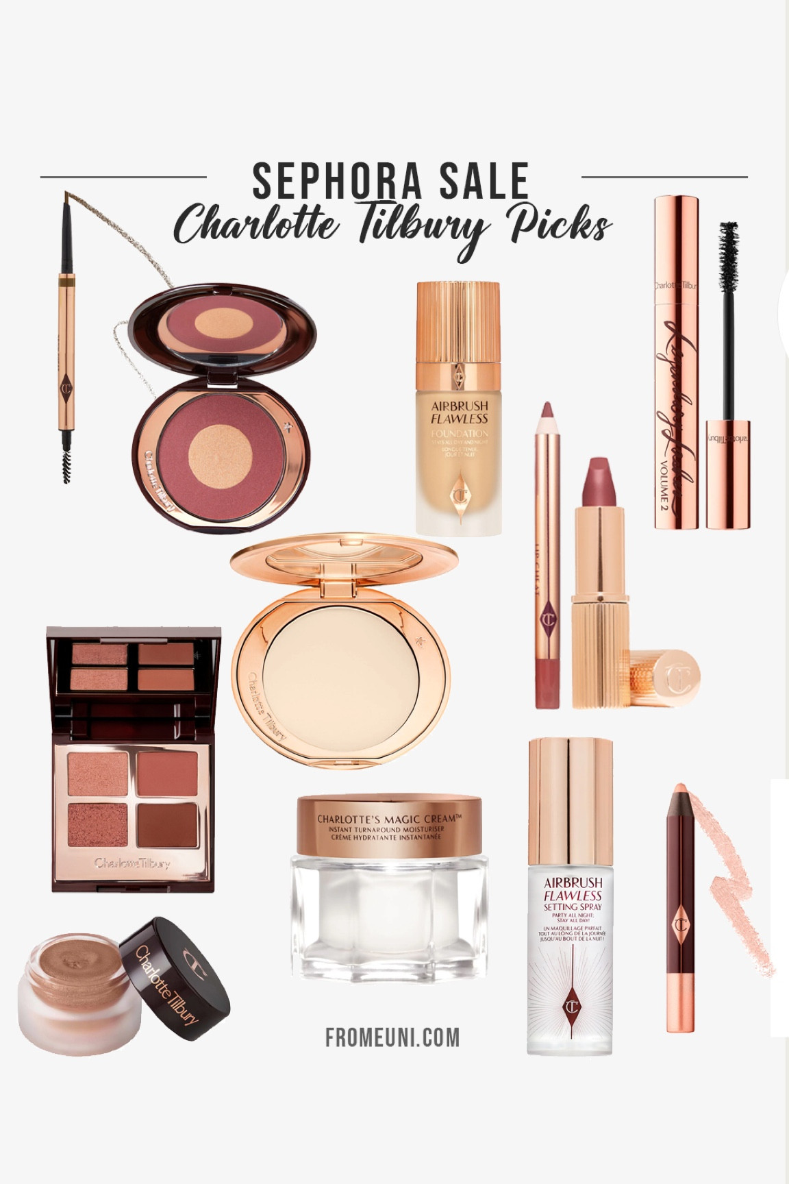 Sephora sale // makeup sale // charlette tilbury picks // deal of the day // face makeup // eye makeup // base makeup // holiday sale // gift guide for her

#LTKHoliday #LTKsalealert #LTKbeauty