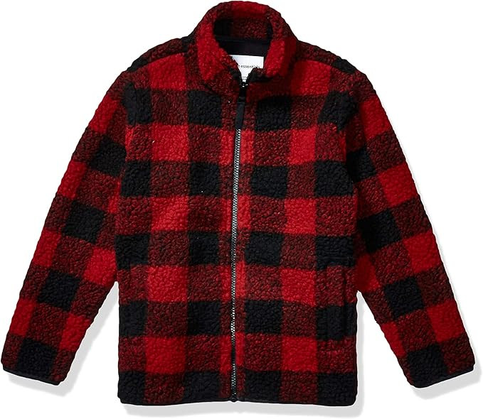 Amazon Essentials Jungen Sherpa-Jacke mit Polar-Fleece-Futter und durchgehendem Reißverschluss, ... | Amazon (DE)