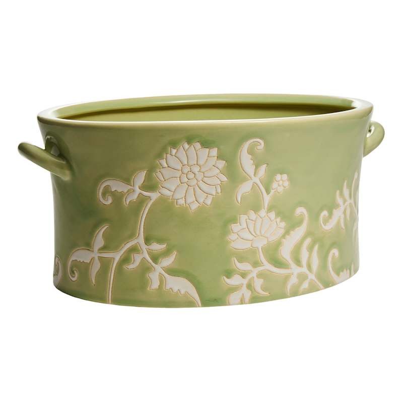 Green Ceramic Vase, 7.1" | At Home