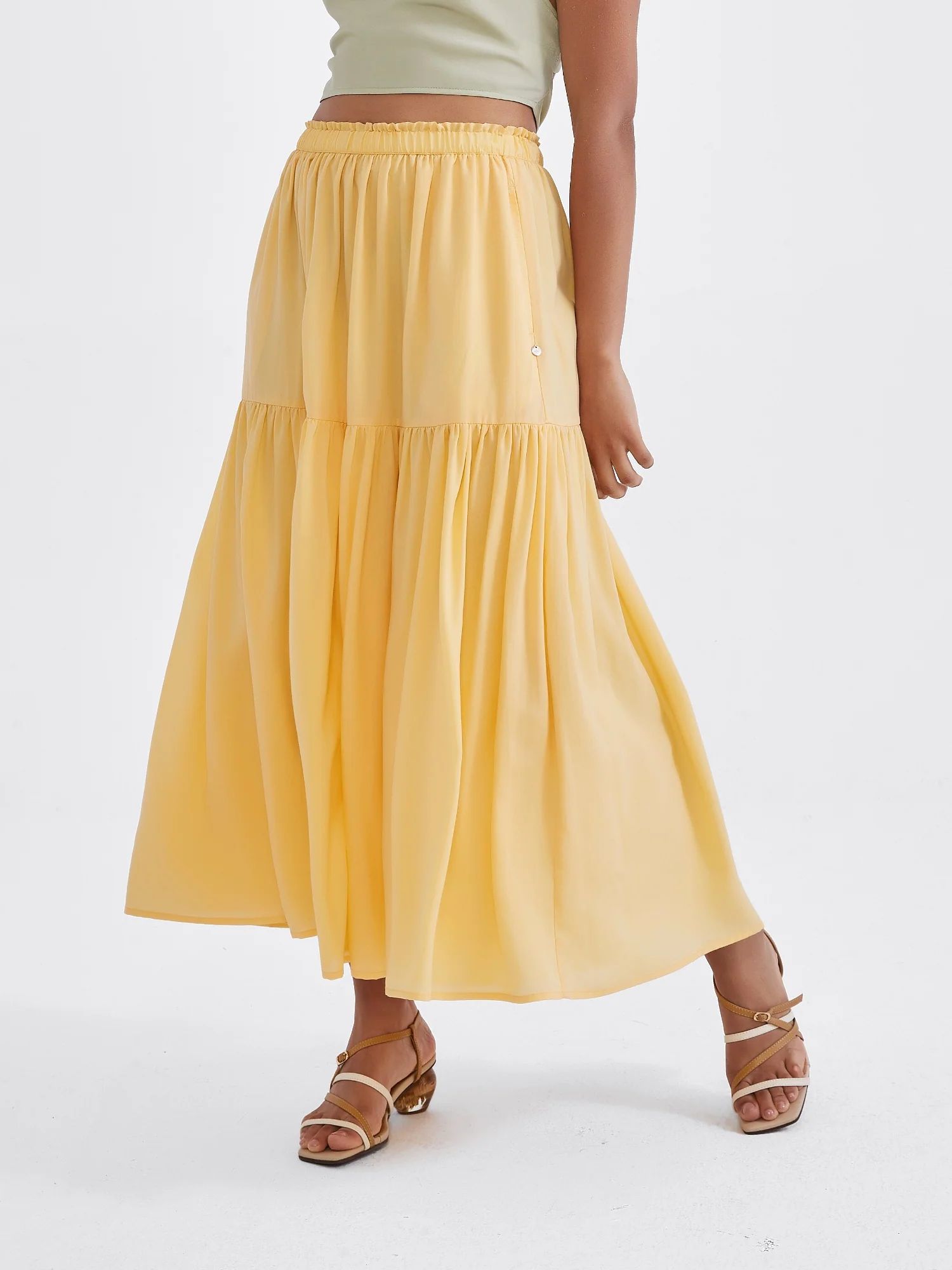 Sunflower Skirt | Reversible Maxi Skirt | SUPESU | Supesu