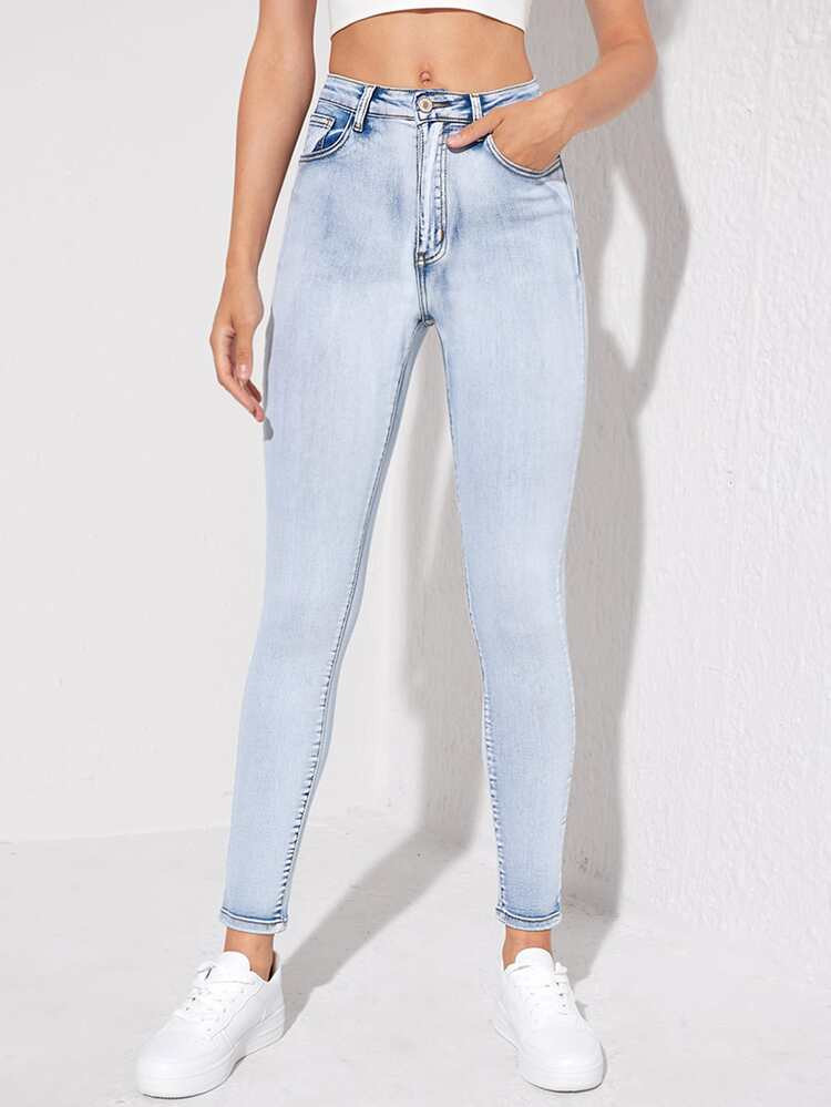 Zipper Fly Skinny Jeans | SHEIN