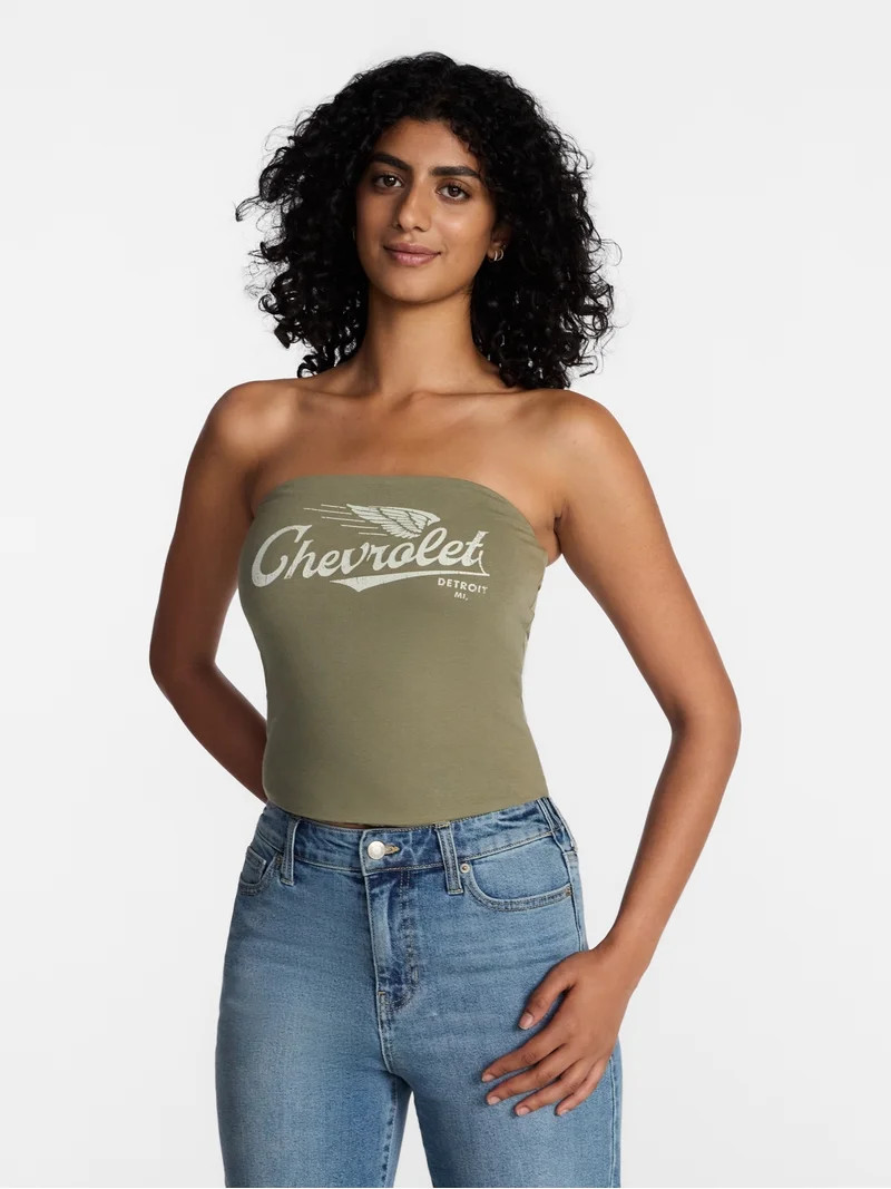 Chevrolet Women's Reversible Graphic Tube Top, Sizes XXS-XXL | Walmart (US)