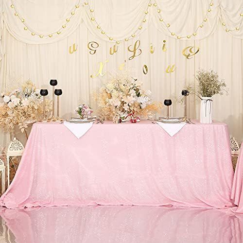 Sequin Tablecloth, Eternal Beauty 60x102 Rectangle Sequin Tablecloth for Party Cake Dessert Table... | Amazon (US)