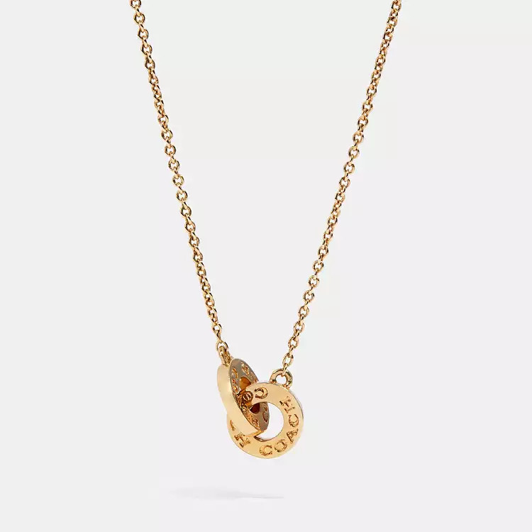Interlocking Open Circle Pendant Necklace | Coach Outlet US
