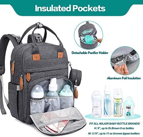 Amazon.com: Diaper Bag Backpack, BabbleRoo Baby Nappy Changing Bags Multifunction Waterproof Trav... | Amazon (US)
