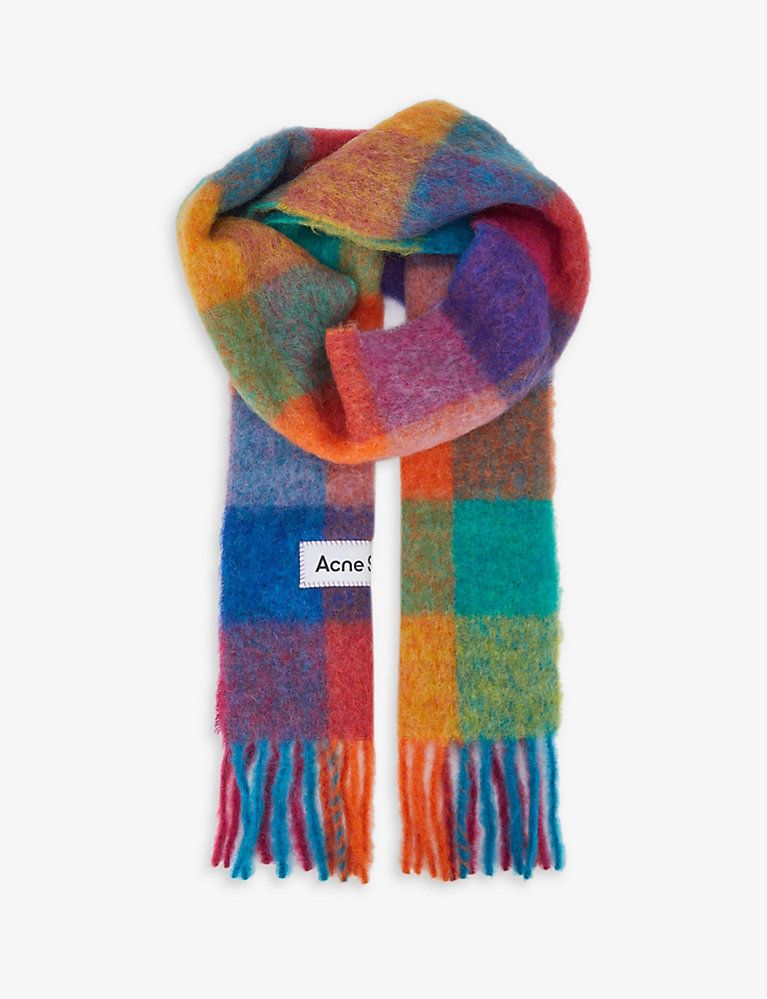 Vally checked alpaca-wool-blend scarf | Selfridges