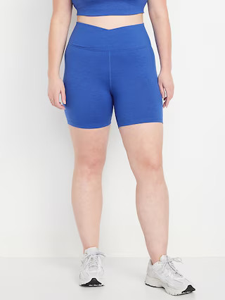 Extra High-Waisted CloudComfy Biker Shorts -- 6-inch inseam | Old Navy (US)