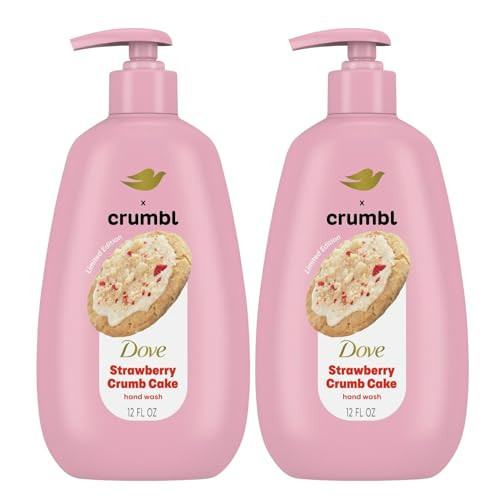 Dove X Crumbl Moisturizing Liquid Hand Wash Strawberry Crumb Cake | 2-pack, of 12 oz Hand Wash with Pump | Limited Edition (Strawberry Crumb Cake) | Amazon (US)
