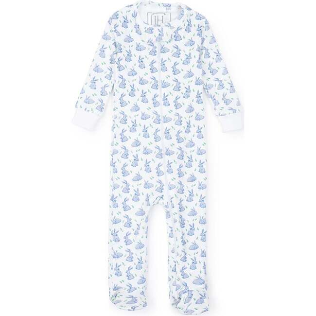 Parker Boys' Zipper Pajama, Bunny Hop Blue | Maisonette