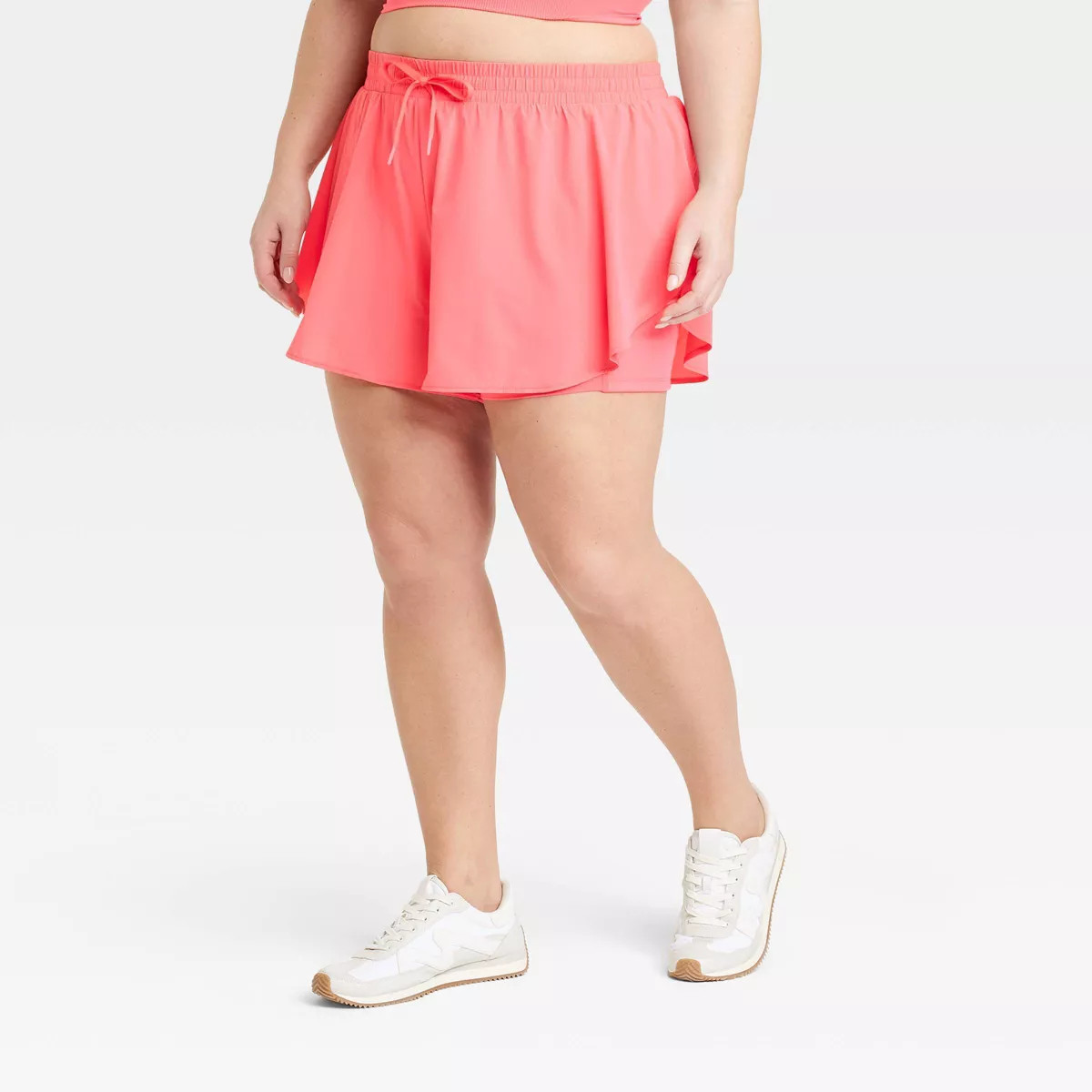 Women's Woven High-Rise Flutter Shorts 3" - All In Motion Black 3X | Target