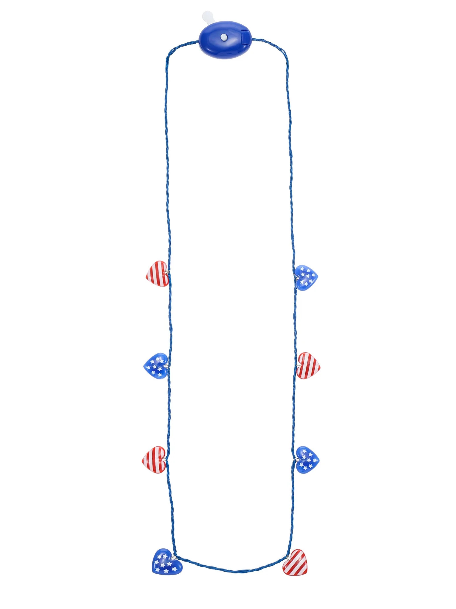 Way to Celebrate Americana Patriotic Heart Light-Up Necklace | Walmart (US)