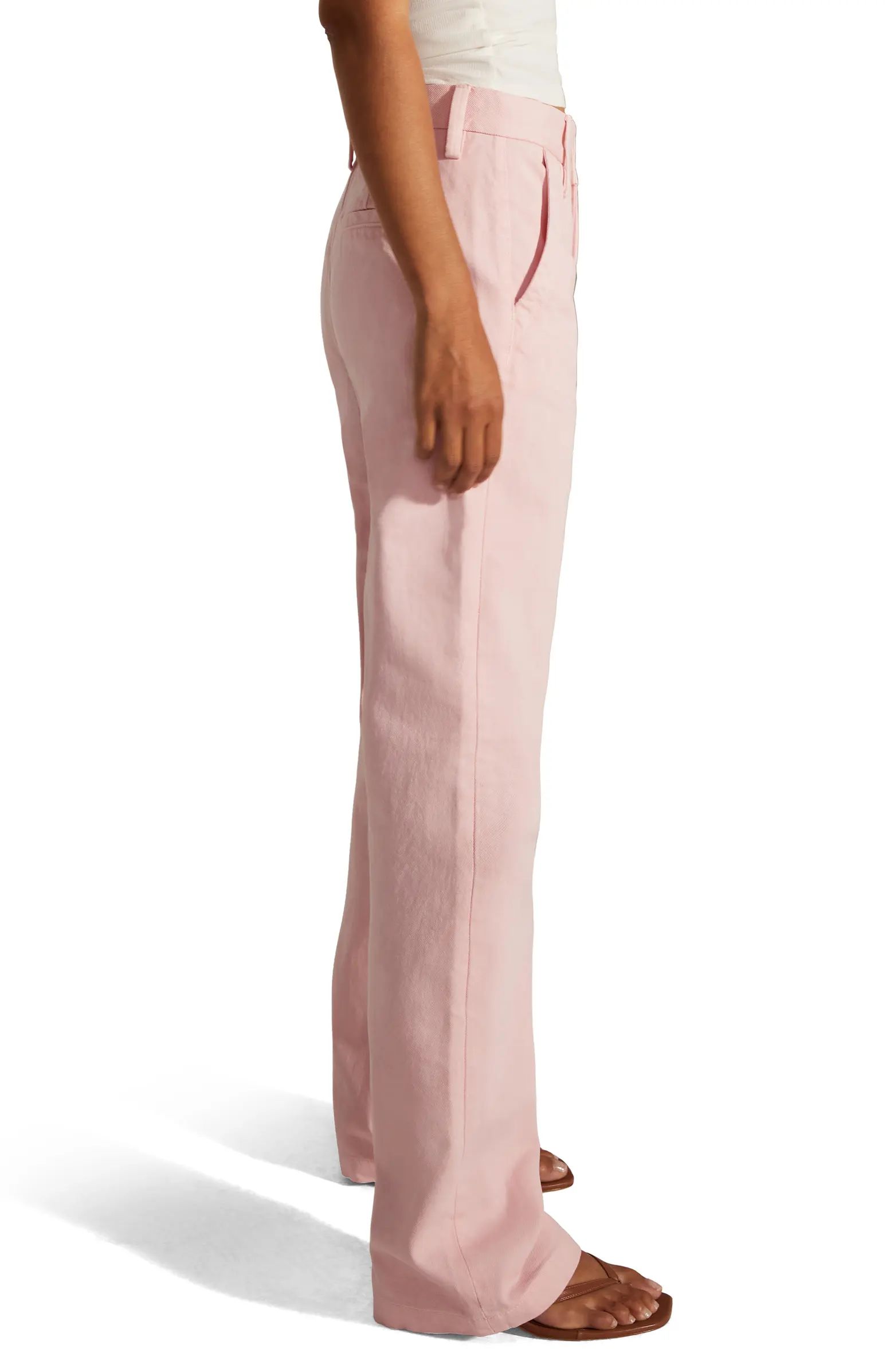 Favorite Daughter The Taylor Cotton Straight Leg Trousers | Nordstrom | Nordstrom