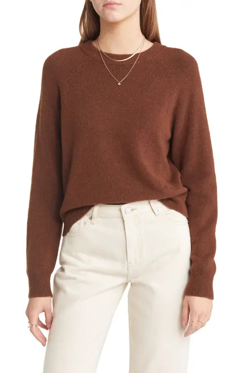 Treasure & Bond Women's Crewneck Sweater in Brown Soil at Nordstrom, Size Small | Nordstrom