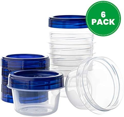 Twist Top Deli Containers Clear bottom With blue Top Twist on Lids Reusable, Stackable, Food Storage | Amazon (US)