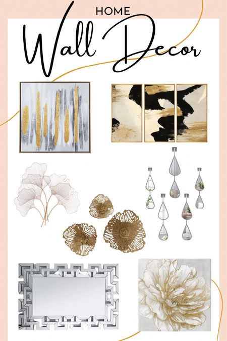 Wall decor with a touch of glam! From wall art to mirrors and decorative accents.

#LTKhome #LTKsalealert #LTKSeasonal